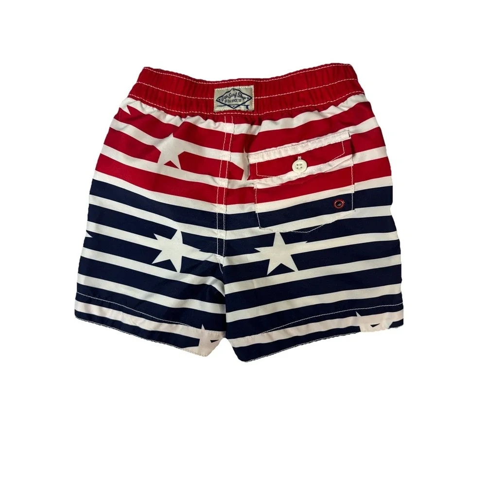 Baby Gap Toddler‎ Boys Stars And Stripes Patriotic Swim Trunks Size 18-24 Months